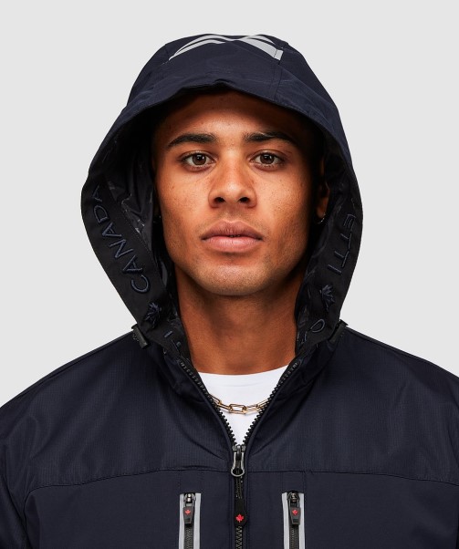 Dark Navy Zavetti Canada Alvini Windrunner Jacket