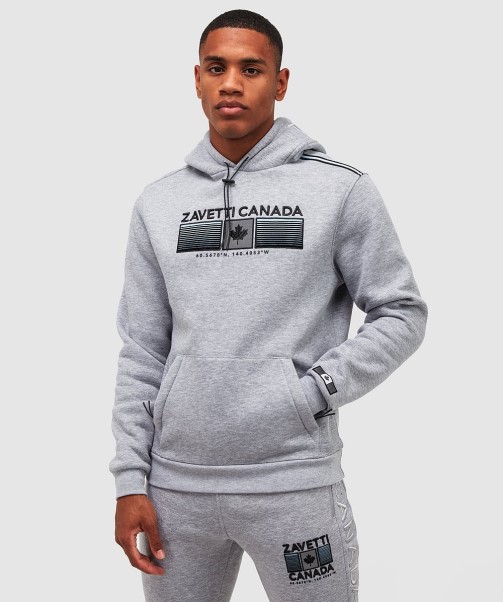 Grey Marl Ovello Overhead Hoodie Zavetti Canada