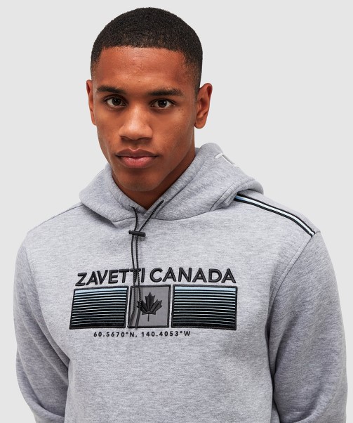 Grey Marl Ovello Overhead Hoodie Zavetti Canada