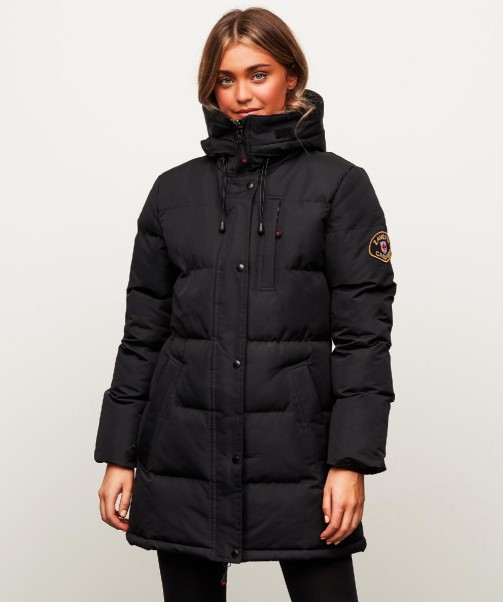 Zavetti Canada Fashion Womens Goshawa Puffer Parka Jacket BLACK