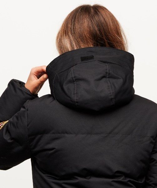 Zavetti Canada Fashion Womens Goshawa Puffer Parka Jacket BLACK