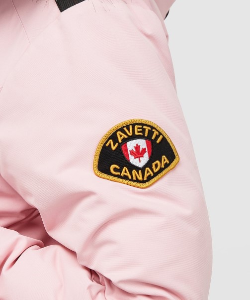 Pink Womens Gabellia Crop Bomber Jacket Zavetti Canada