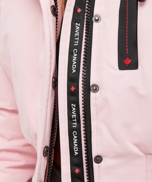 Pink Womens Gabellia Crop Bomber Jacket Zavetti Canada