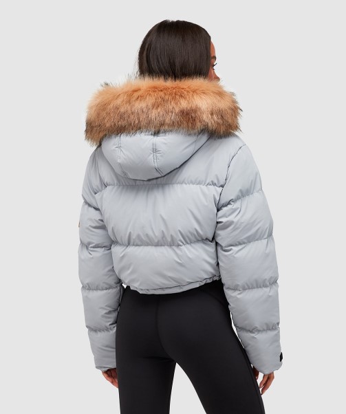 Womens Bellucci 2.0 Crop Jacket Zavetti Canada Grey