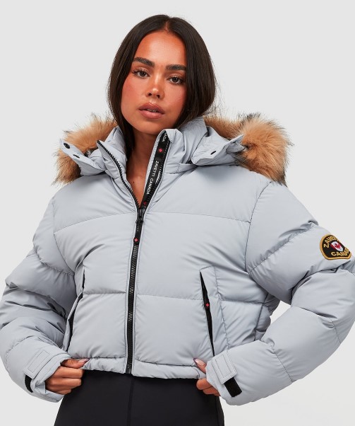 Womens Bellucci 2.0 Crop Jacket Zavetti Canada Grey