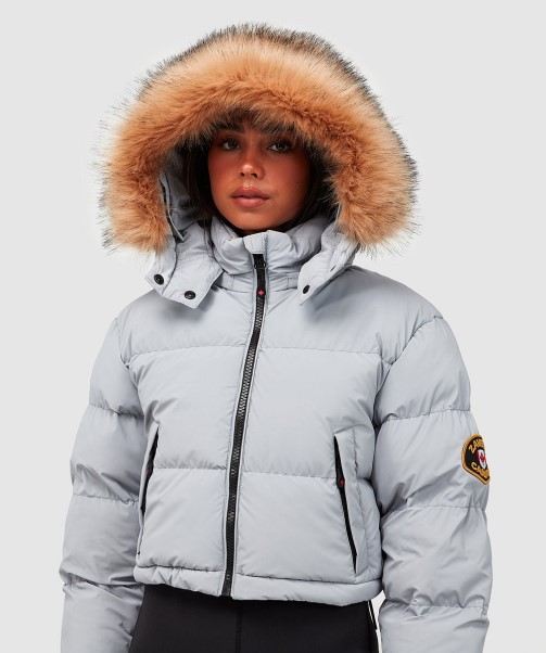 Womens Bellucci 2.0 Crop Jacket Zavetti Canada Grey