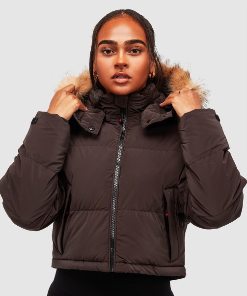 Womens Bellucci 2.0 Crop Jacket Zavetti Canada Grey