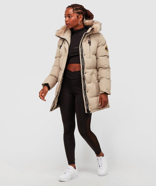 Zavetti Canada Fashion STONE Womens Goshawa Puffer Parka Jacket