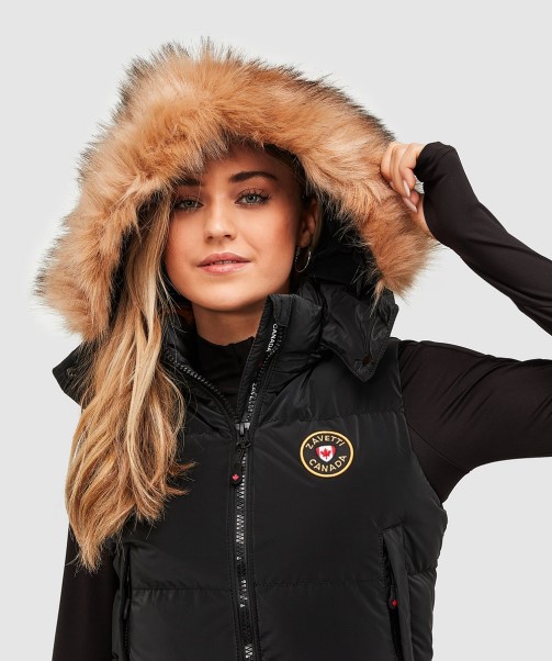 Black Womens Bellucci 2.0 Cropped Gilet Zavetti Canada