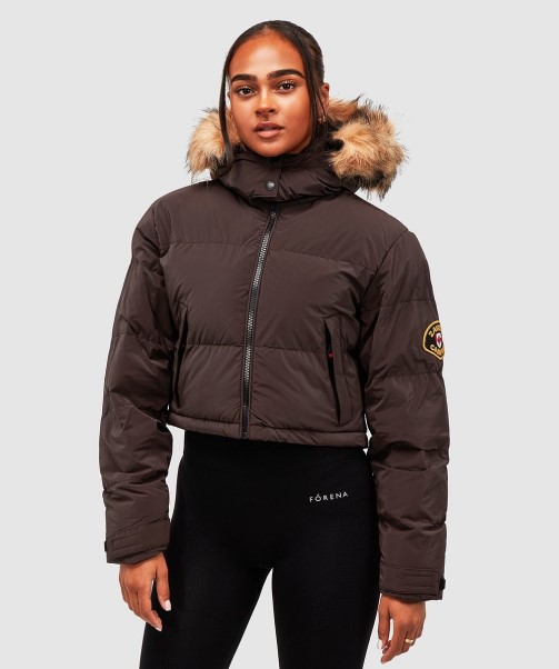 Womens Bellucci 2.0 Crop Jacket Zavetti Canada Brown