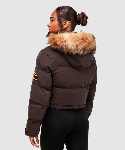 Womens Bellucci 2.0 Crop Jacket Zavetti Canada Fashion Brown