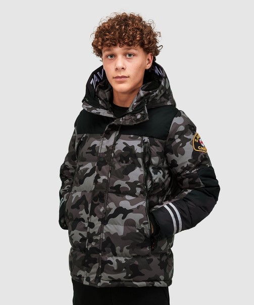 Black Zavetti Canada Fashion Junior Vurbo 2.0 Puffer Parka Jacket