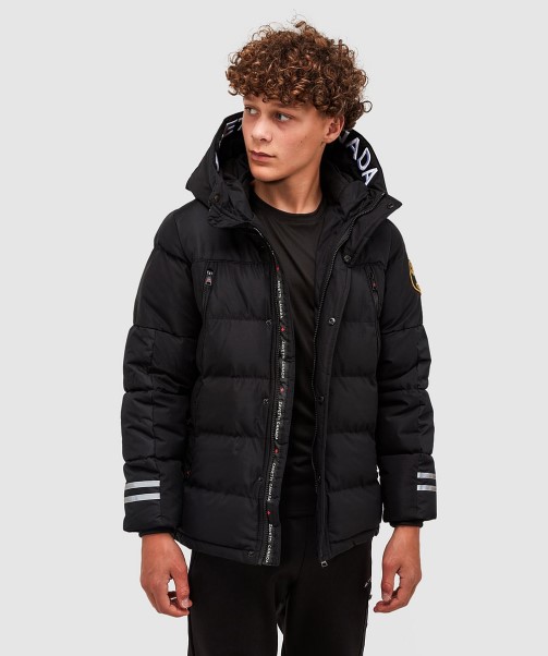 Black Zavetti Canada Fashion Junior Vurbo 2.0 Puffer Parka Jacket