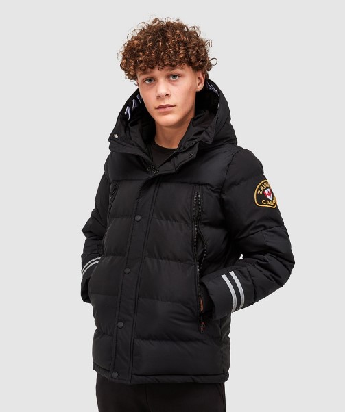 Black Zavetti Canada Fashion Junior Vurbo 2.0 Puffer Parka Jacket