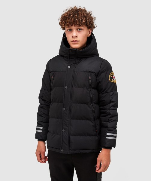 Black Zavetti Canada Fashion Junior Vurbo 2.0 Puffer Parka Jacket