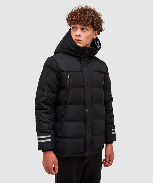 Black Zavetti Canada Fashion Junior Vurbo 2.0 Puffer Parka Jacket