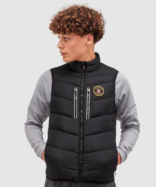 Black Junior Meslin Puffer Gilet Zavetti Canada Fashion