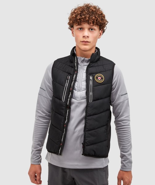 Black Junior Meslin Puffer Gilet Zavetti Canada Fashion
