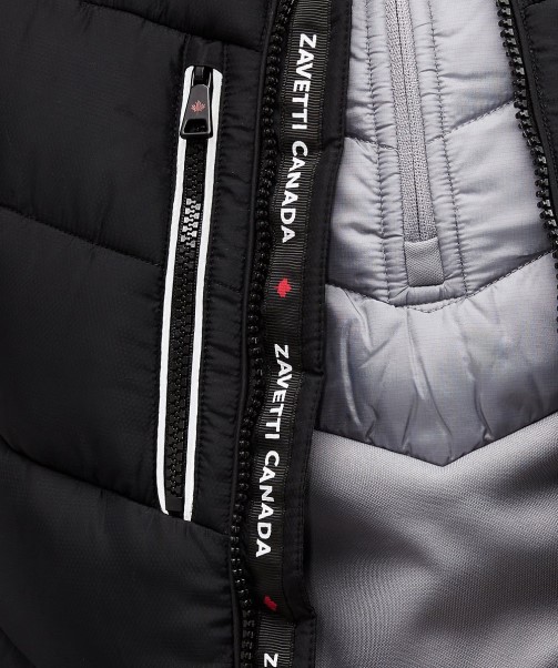 Black Junior Meslin Puffer Gilet Zavetti Canada Fashion