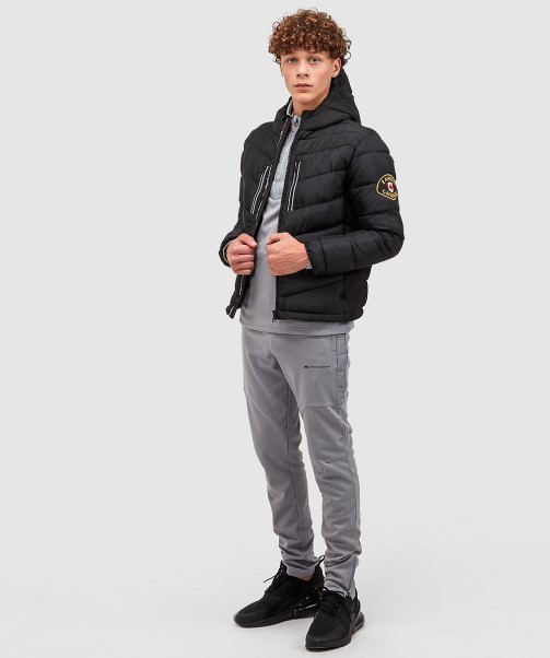 Junior Meslin Hybrid Puffer Jacket Zavetti Canada Black