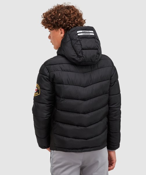 Junior Meslin Hybrid Puffer Jacket Zavetti Canada Black