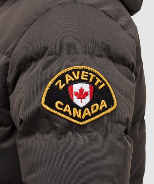 Junior Oshawa 3.0 Puffer Parka Jacket Black Zavetti Canada
