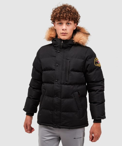 Junior Oshawa 3.0 Puffer Parka Jacket Black Zavetti Canada