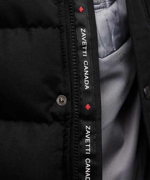 Junior Oshawa 3.0 Puffer Parka Jacket Black Zavetti Canada