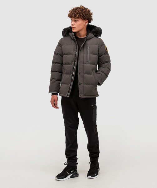 Junior Oshawa 3.0 Puffer Parka Jacket Black Zavetti Canada